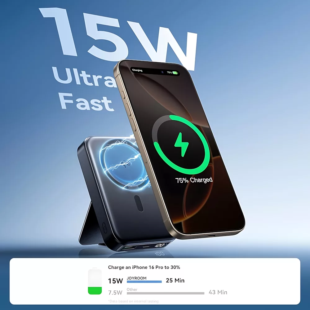 پاوربانک جوی روم مدل JR-PBM11 ظرفیت 10000 میلی آمپرساعت