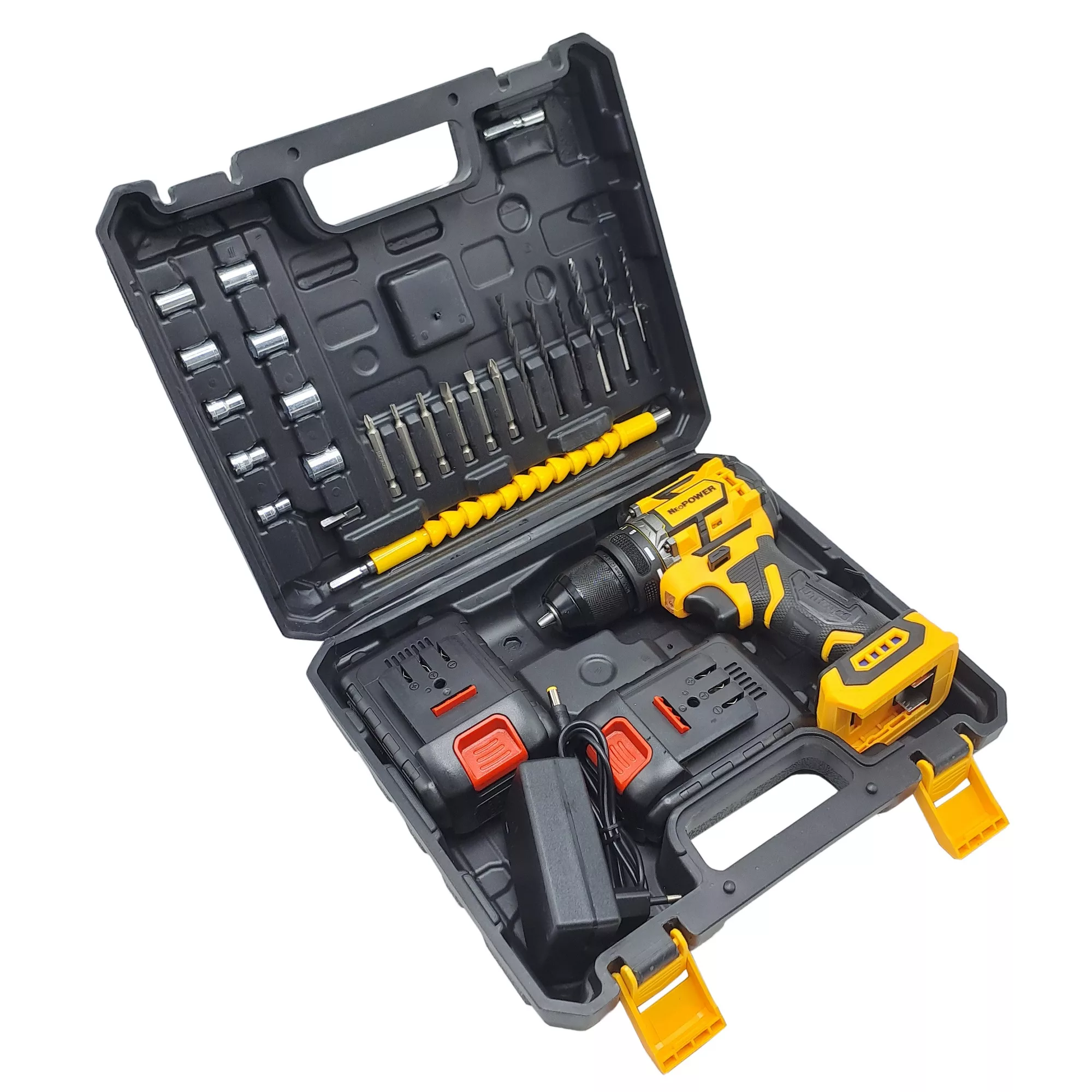 مجموعه 28 عددی دریل پیچ گوشتی براشلس صنعتی نیوپاور مدل 48VF کد 2