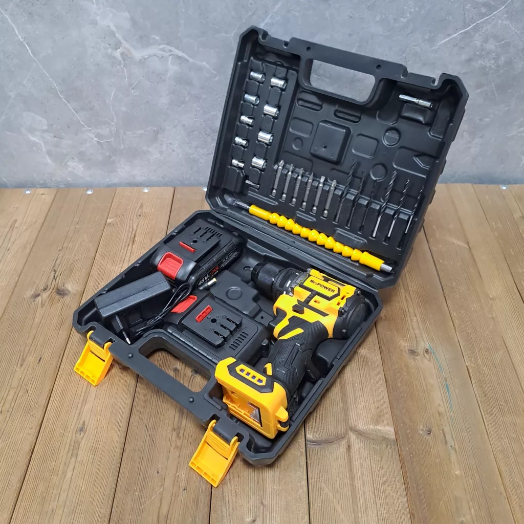 مجموعه 28 عددی دریل پیچ گوشتی براشلس صنعتی نیوپاور مدل 48VF/XR کد 2