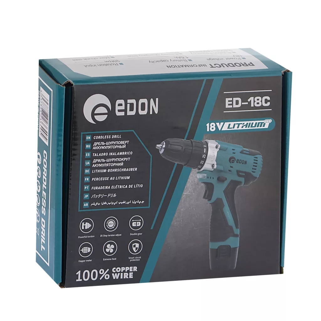 دریل پیچ گوشتی شارژی ادون مدل ED-18C