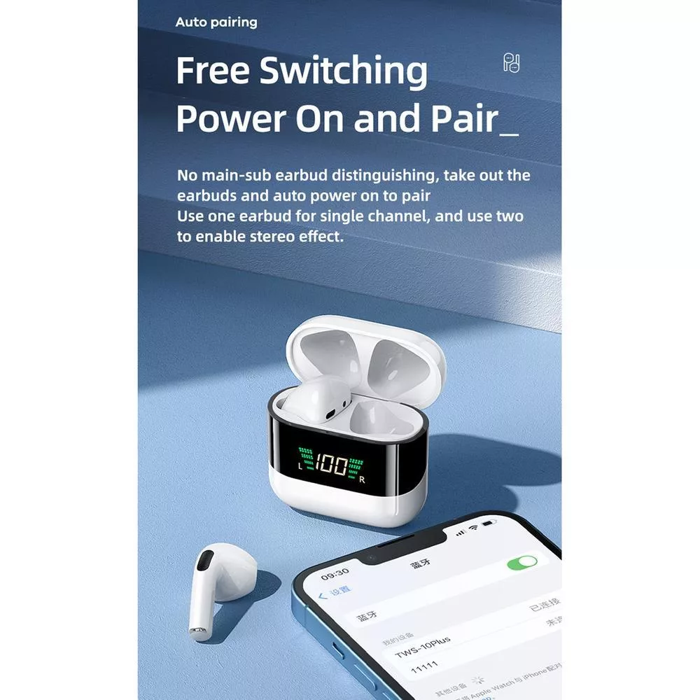 هدفون بلوتوثی ریمکس مدل TWS-10 PLUS