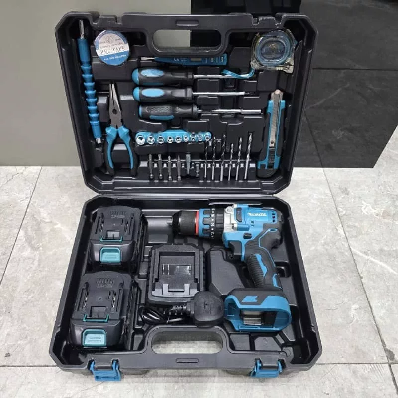 مجموعه 25 عددی دریل گیربکسی چکشی سه نظام 13میلیمتری 148 ولت ماکیتا مدل MV05-148V