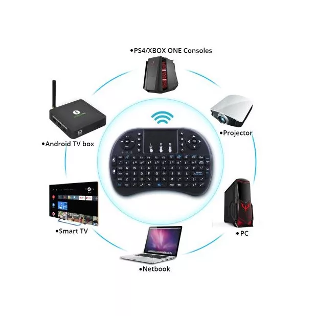 مینی کیبورد بی سیم همراه با تاچ پد مدل i8-fa