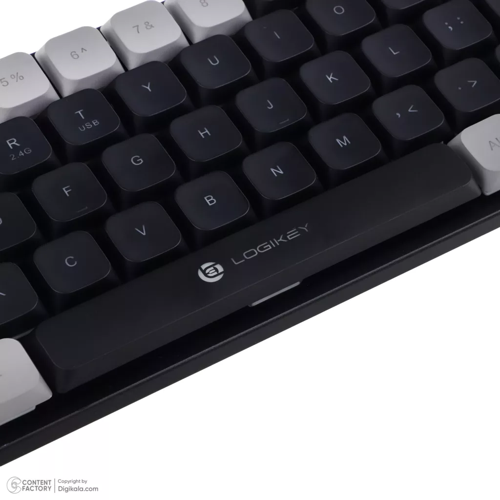 کیبورد گیمینگ بی سیم لاجی کی مدل K410B، سوییچ مکانیکال قرمز، Tenkeyless، نورپردازی RGB