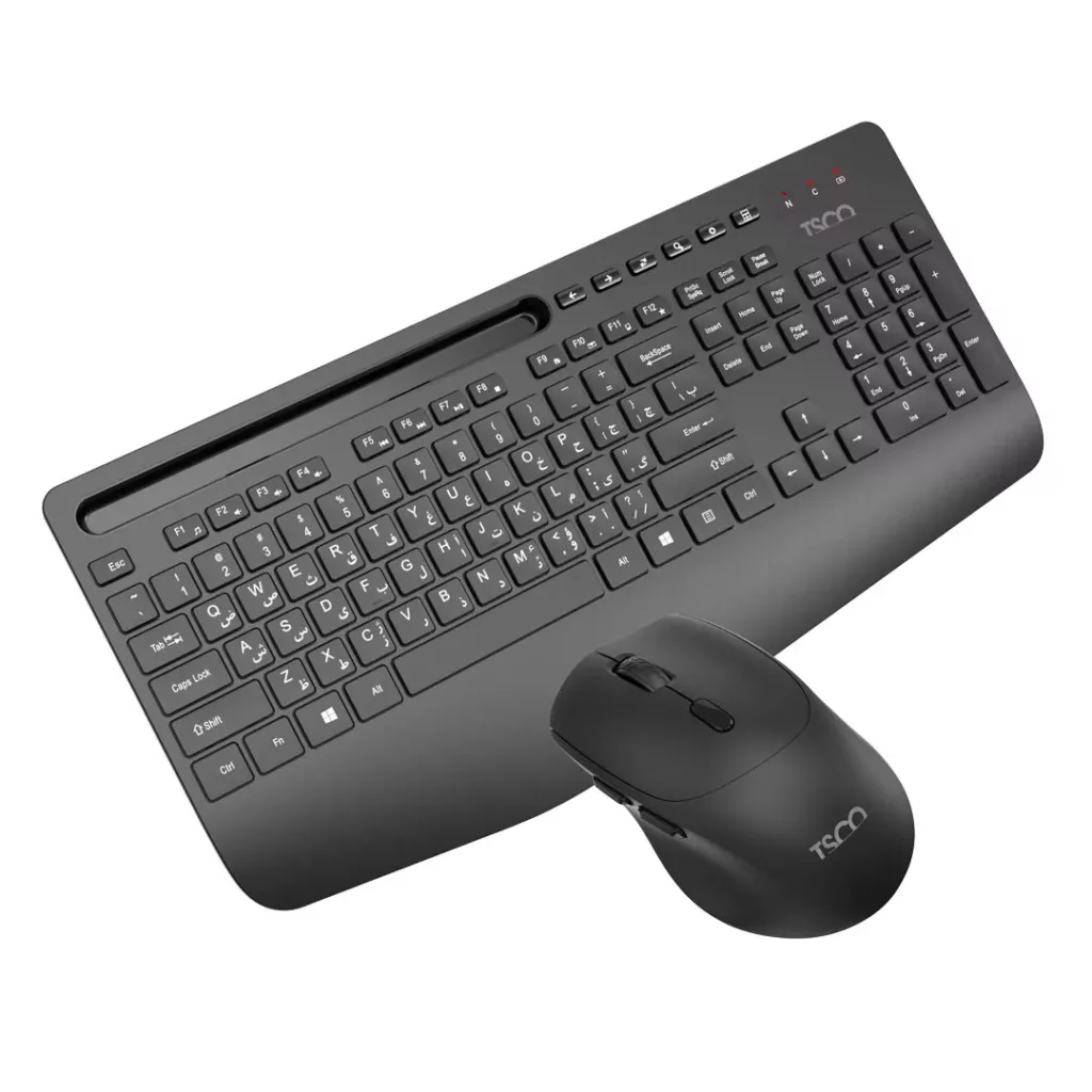 کیبورد و ماوس بی سیم تسکو مدل TKM 7025W، سوییچ ممبران، Full-Size