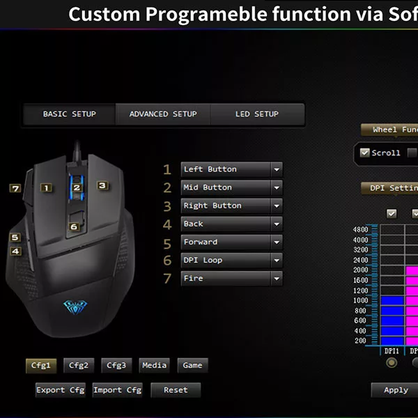 ماوس بی سیم مخصوص بازی آئولا مدل S12