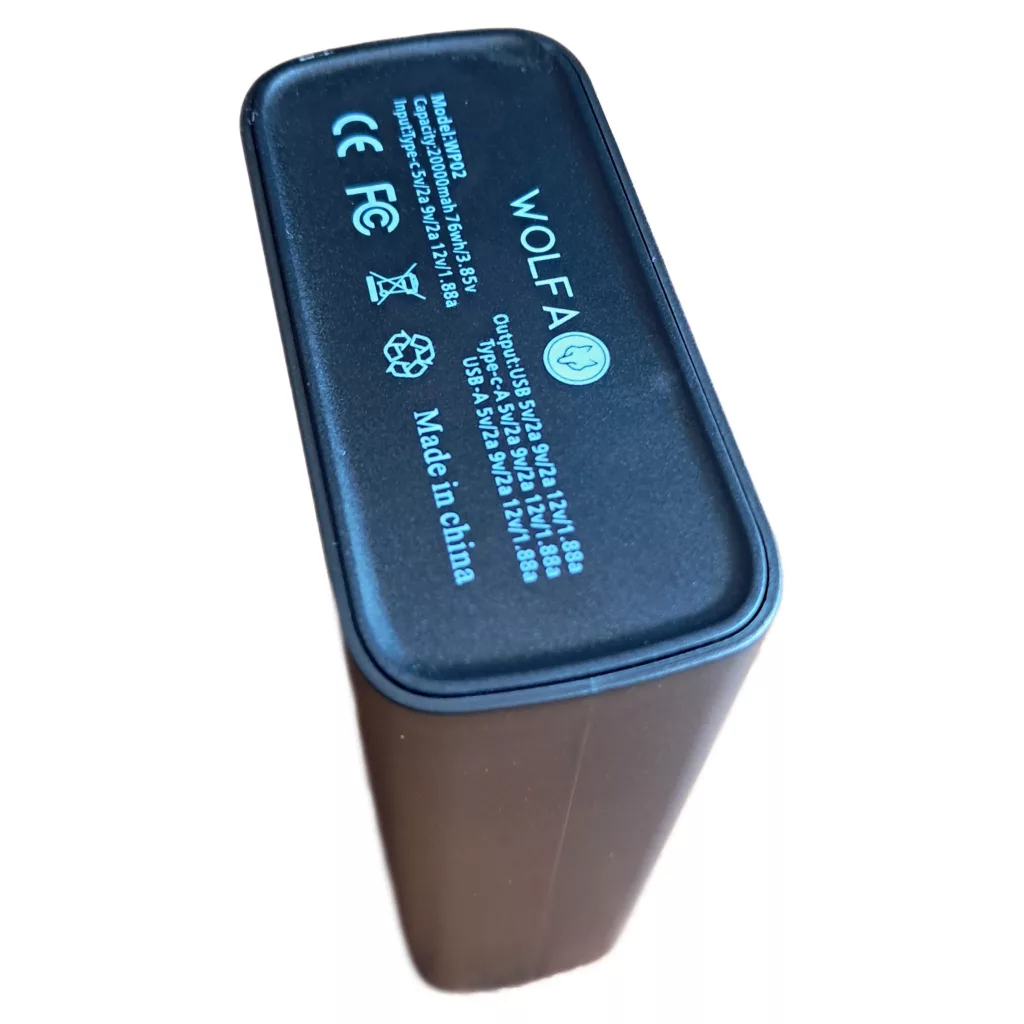 پاوربانک ولفا مدل WP-02 ظرفیت 20000 میلی آمپر ساعت