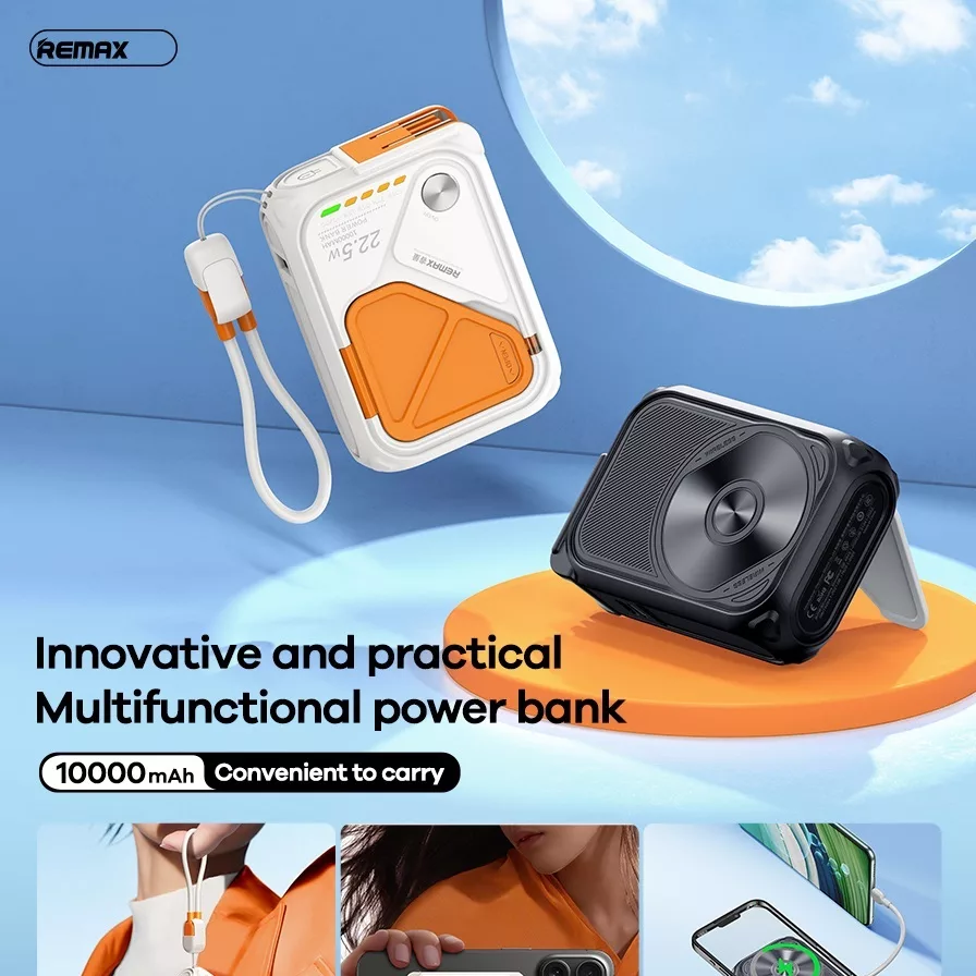 پاوربانک ریمکس مدل MagSafe Wireless Fast Charge RPP116 ظرفیت 10000 میلی آمپر ساعت