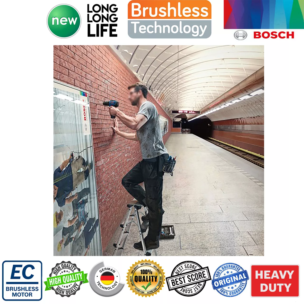 دریل شارژی چکشی بوش مدل GSB 12V-30 Brushless + Extra