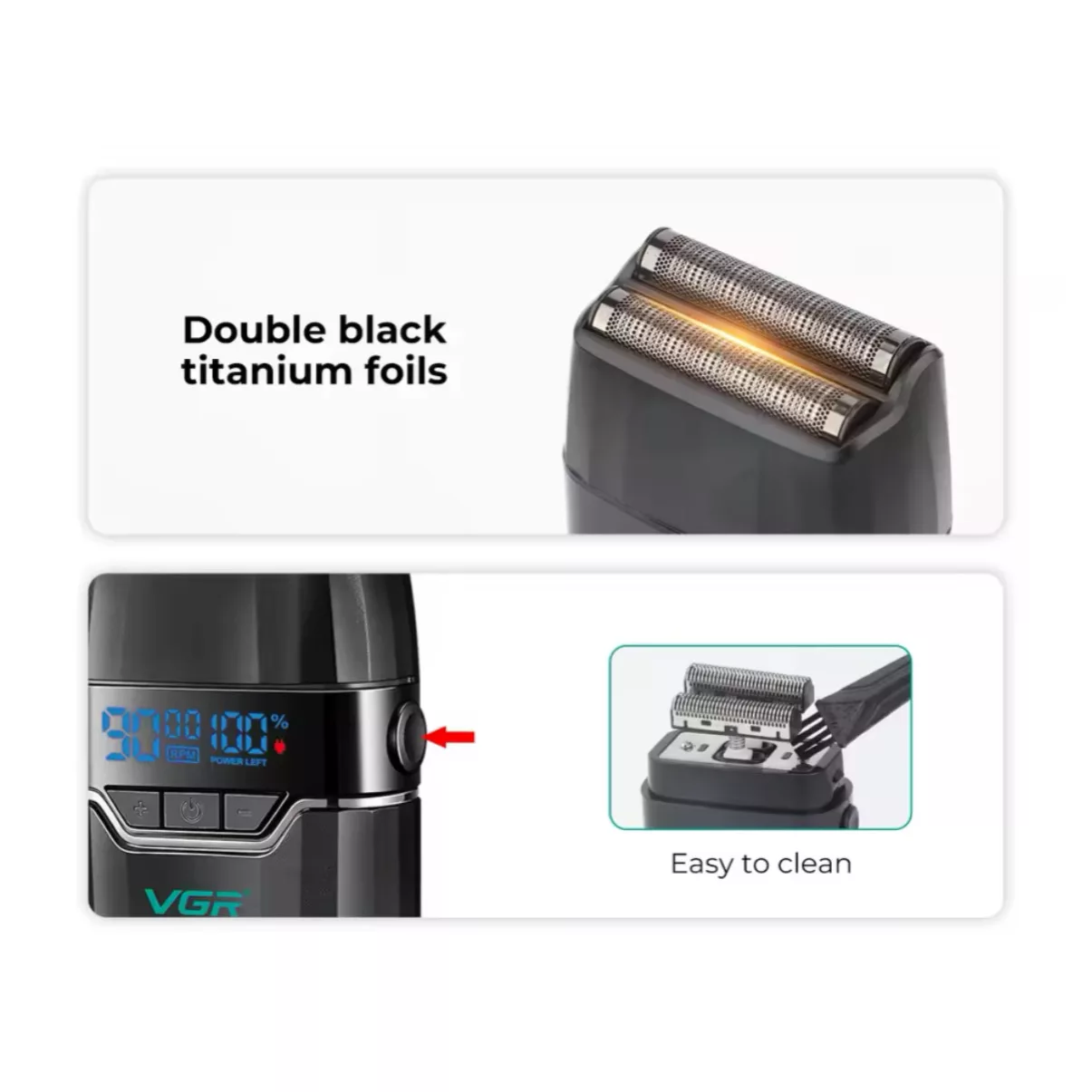 ماشین اصلاح موی صورت شارژی وی جی ار مدل V-308