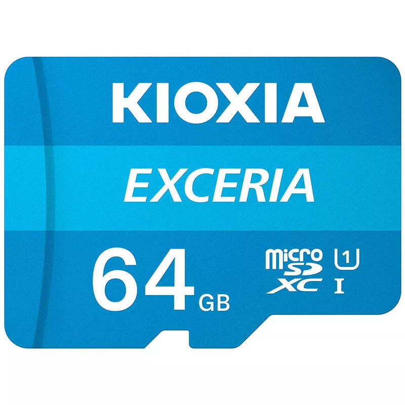 کارت حافظه microSDHC کیوکسیا مدل Exceria کلاس 10 استاندارد UHS-I U1 سرعت 100MBps ظرفیت 64 گیگابایت به همراه آداپتور SD