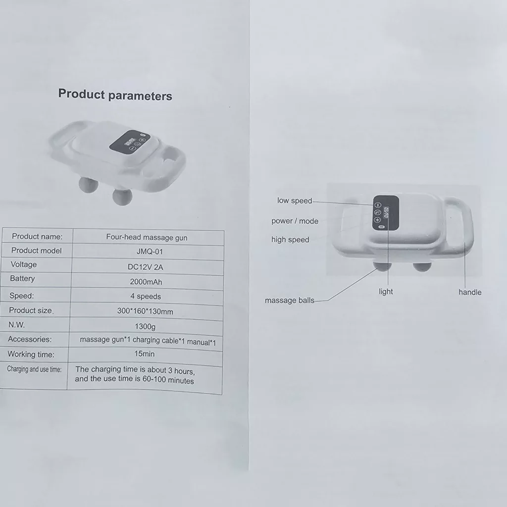 ماساژور برقی مدل چهار توپ کد JMQ-01