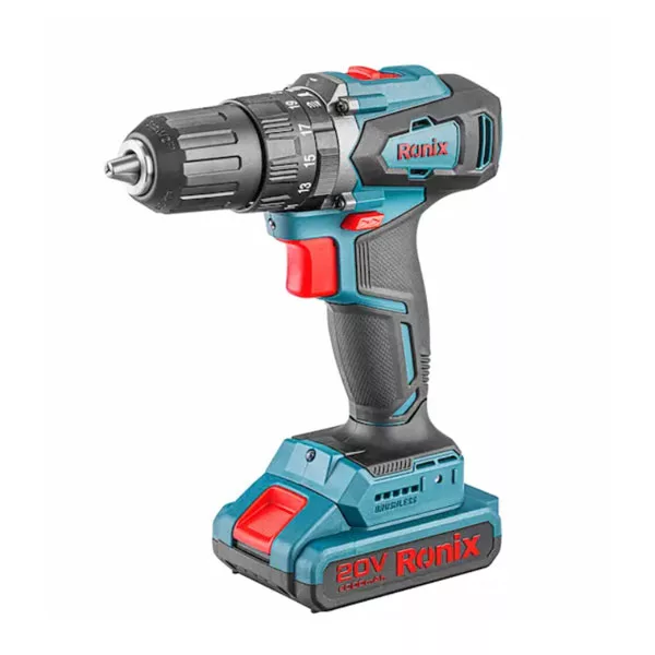 دریل پیچ گوشتی چکشی ۱۳ میلی متری ۲۰ ولت رونیکس مدل 8900k