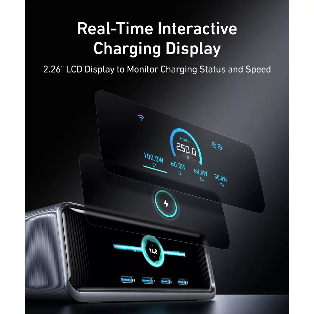 شارژر رومیزی 250 وات 6 پورت انکر مدل Prime Charger A2345