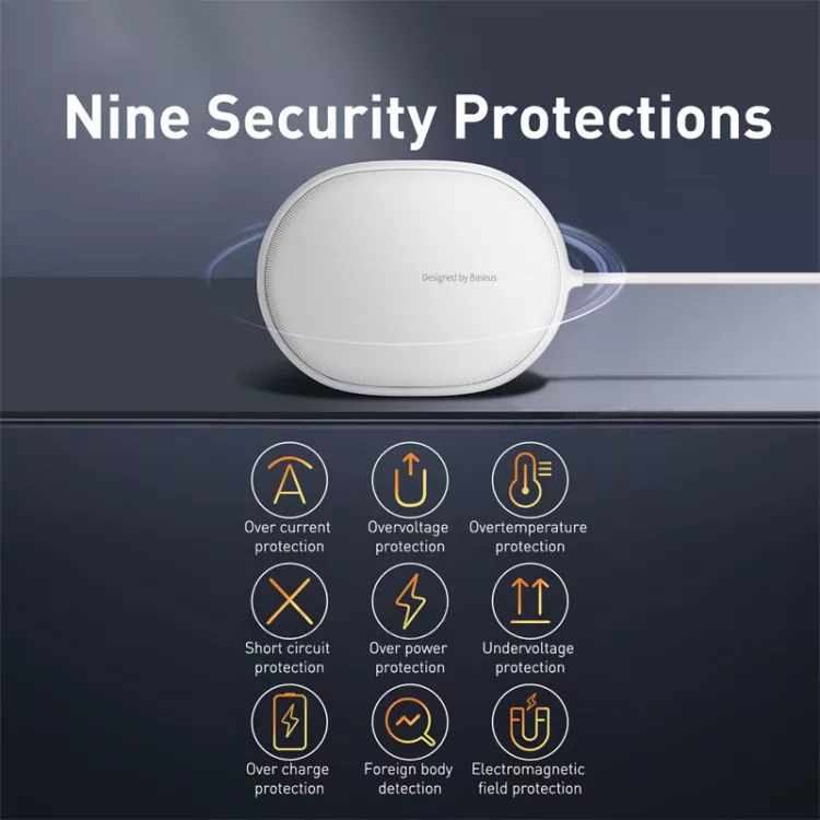 شارژر بی سیم باسئوس مدل W518 MagSafe