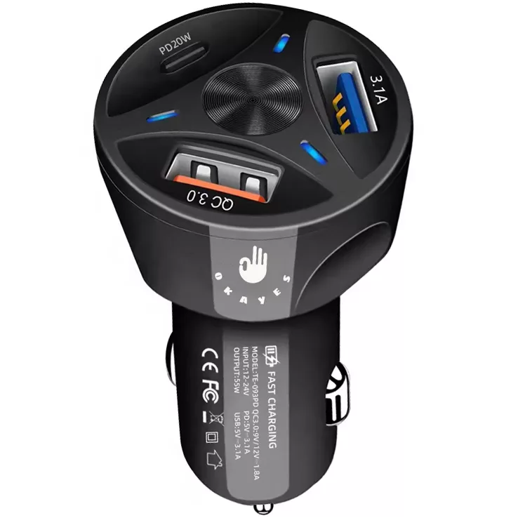 شارژر فندکی 38 وات اکی یس مدل PD1QC3USB200