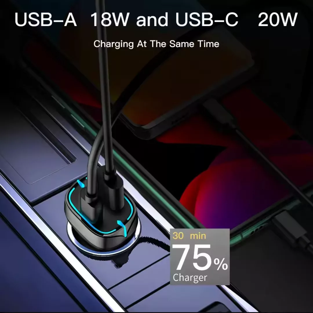 شارژر فندکی 38 وات کینگ پلاس مدل HK-59