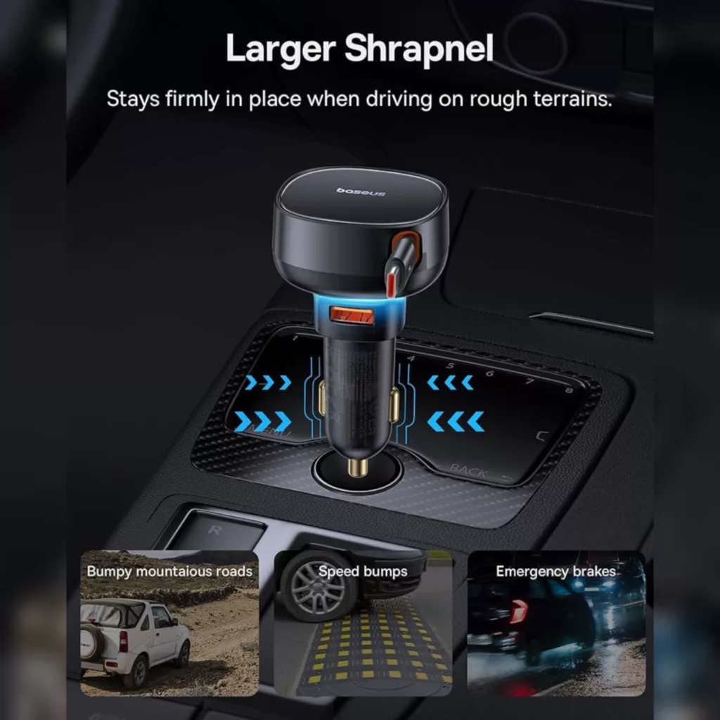 شارژر فندکی 60 وات بیسوس مدل  CCTXP-UC