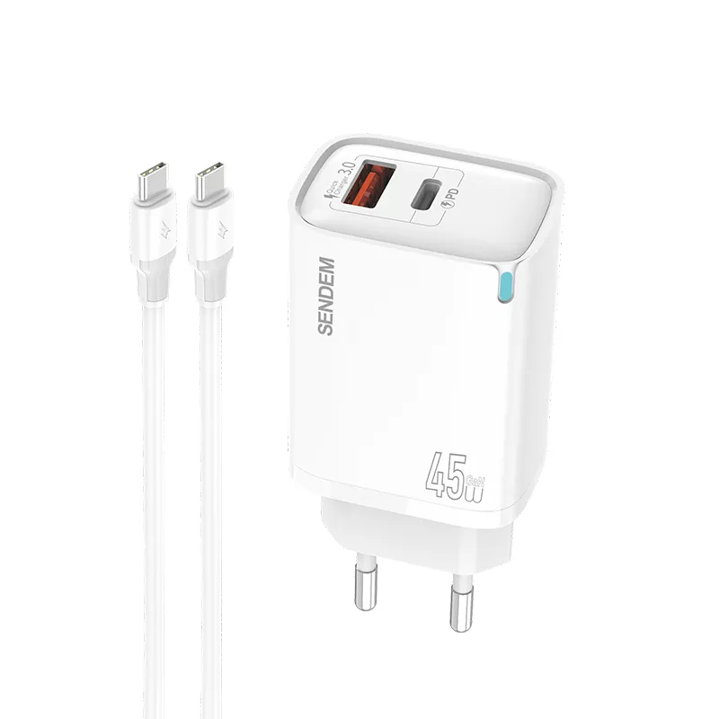 شارژر دیواری 45 وات سندم مدل OG63 به همراه کابل تبدیل USB-C