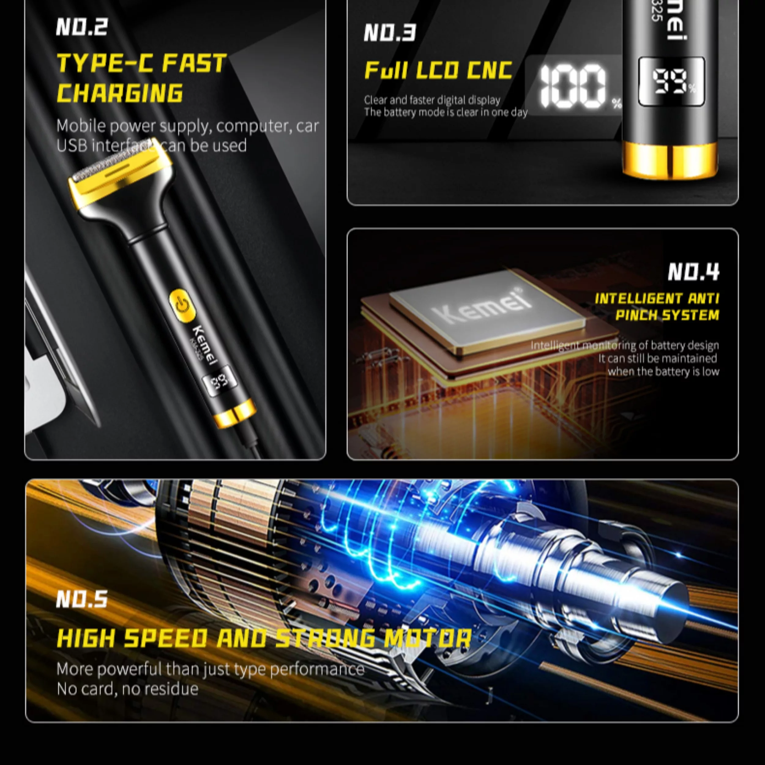 ماشین اصلاح موی بدن بانوان کیمی مدل KM-325