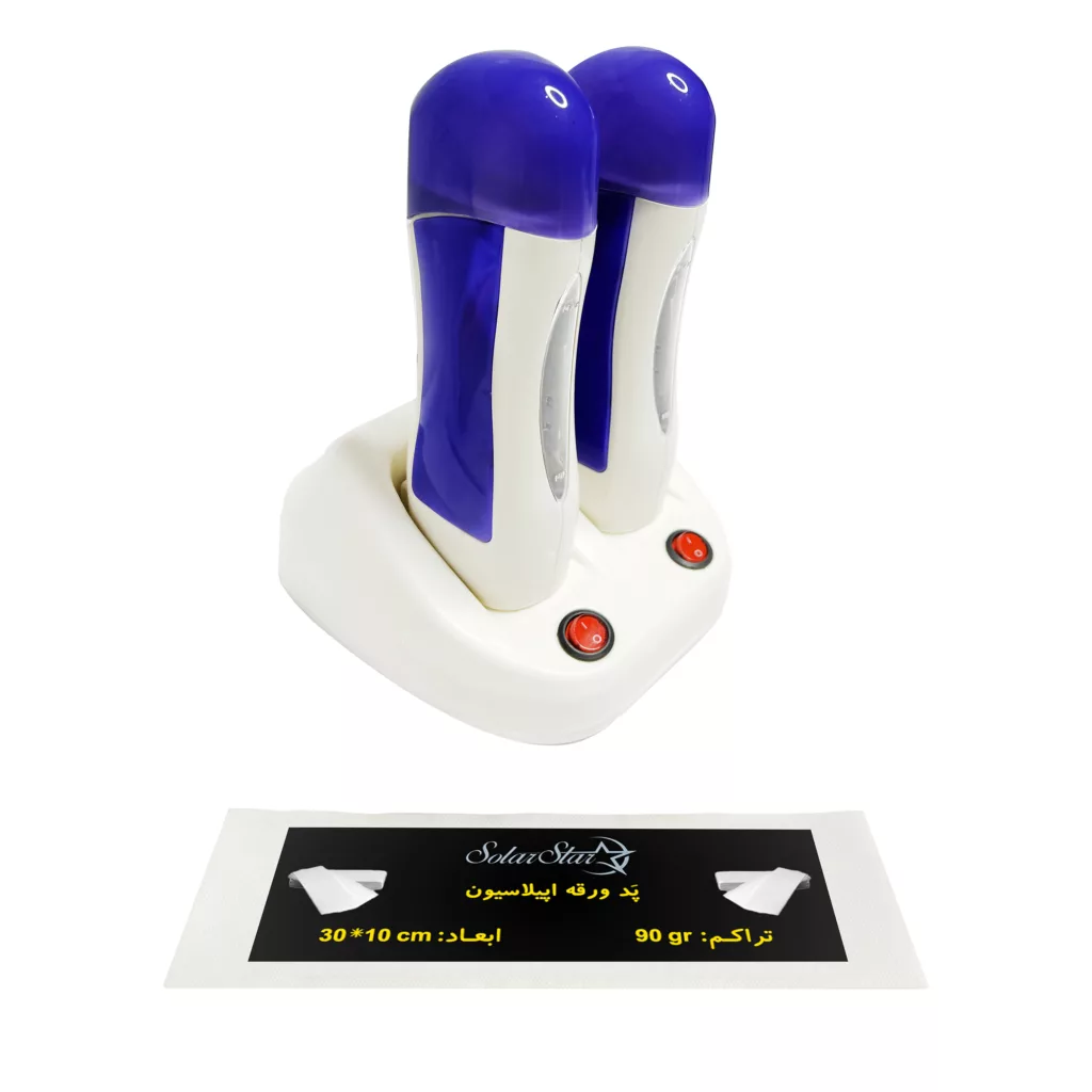 دستگاه موم گرم کن و ذوب وکس خشابی سولار استار مدل 403 به همراه پد اپیلاسیون بسته 10 عددی