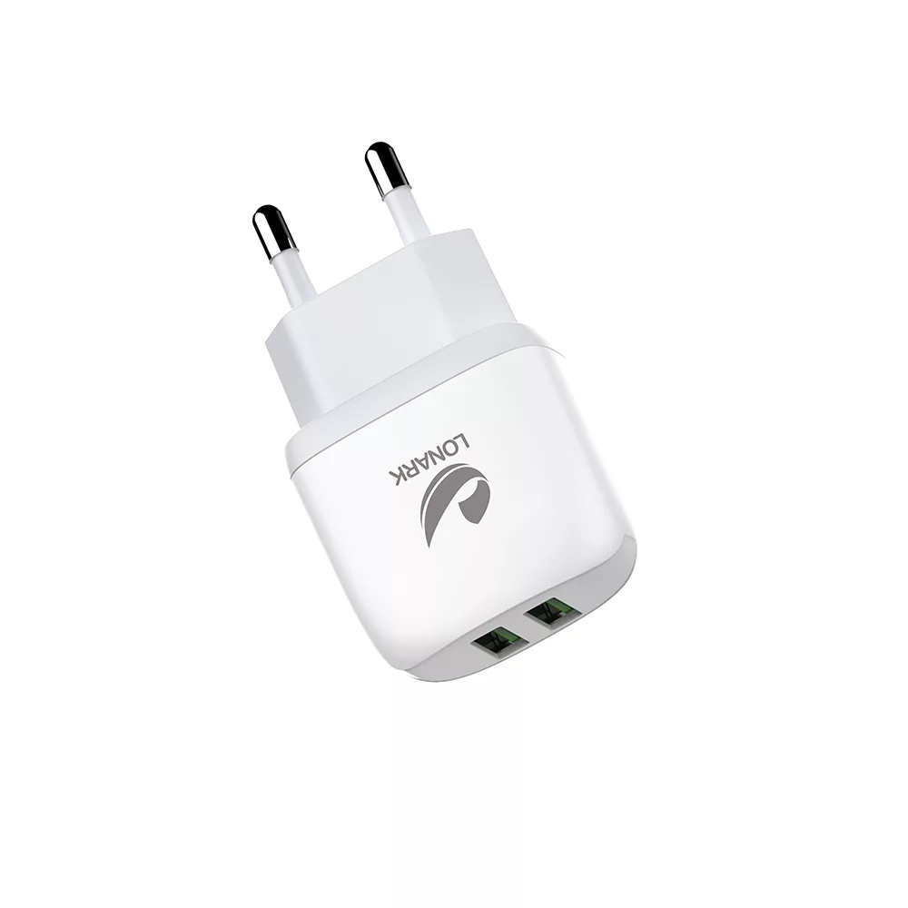 شارژر دیواری 12 وات لونارک مدل LW53 به همراه کابل تبدیل USB-C