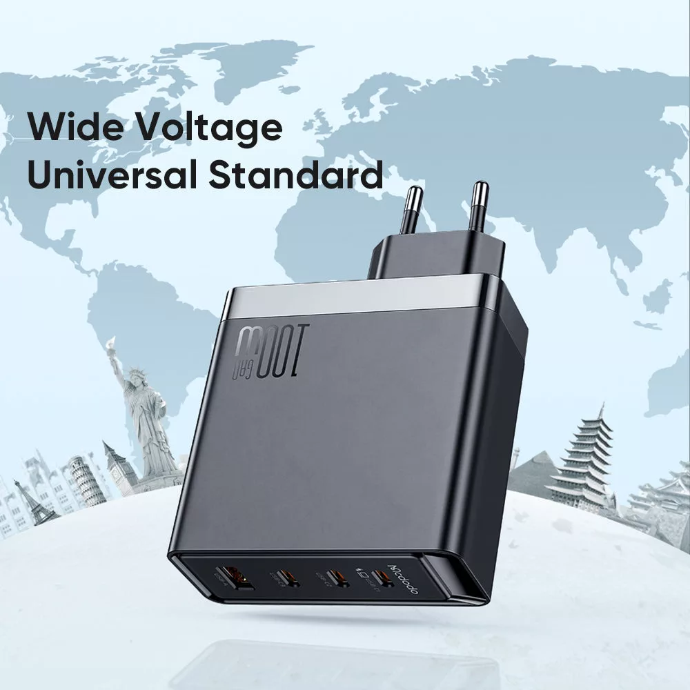 شارژر دیواری 100 وات مک دودو مدل 100W GaN 4-Port
