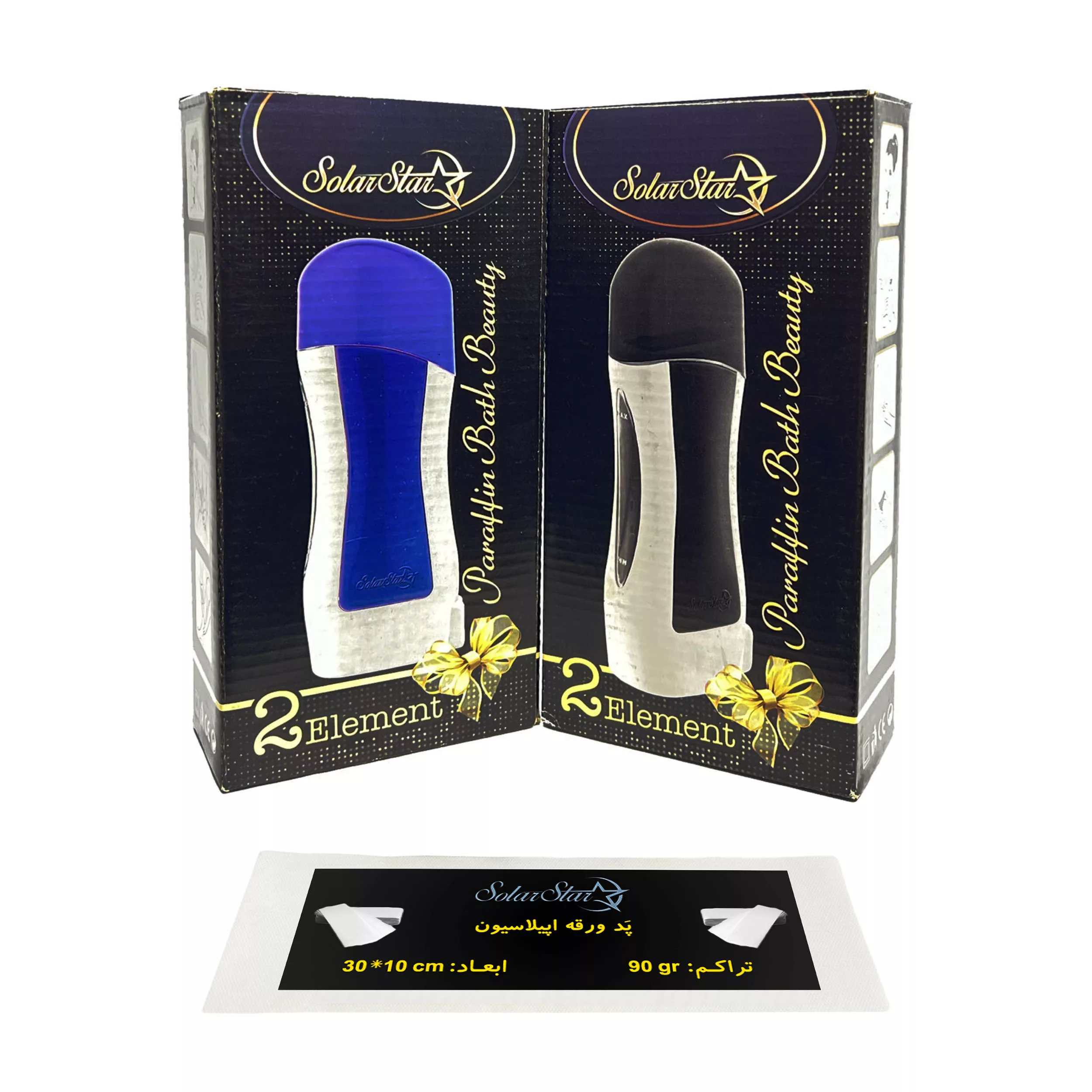 دستگاه موم گرم کن و ذوب وکس خشابی سولار استار مدل 401 به همراه پد اپیلاسیون بسته 10 عددی