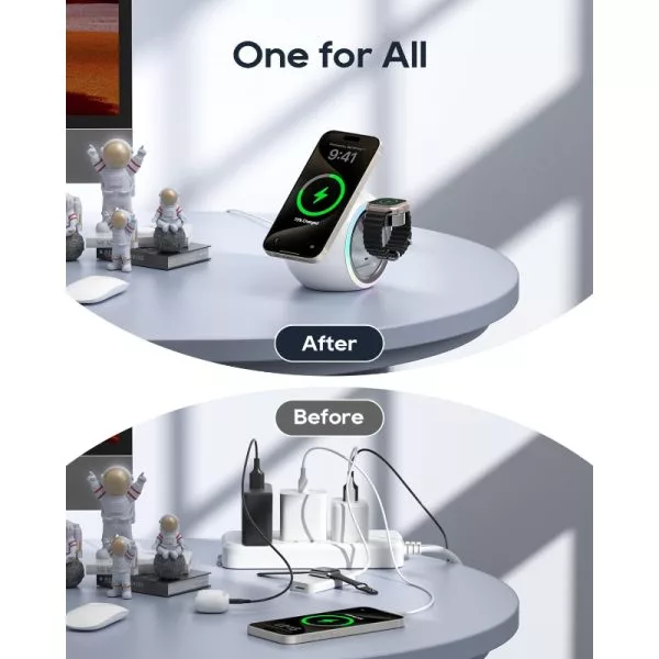 داک شارژر بی سیم کولا مدل KL-CD70 3in1