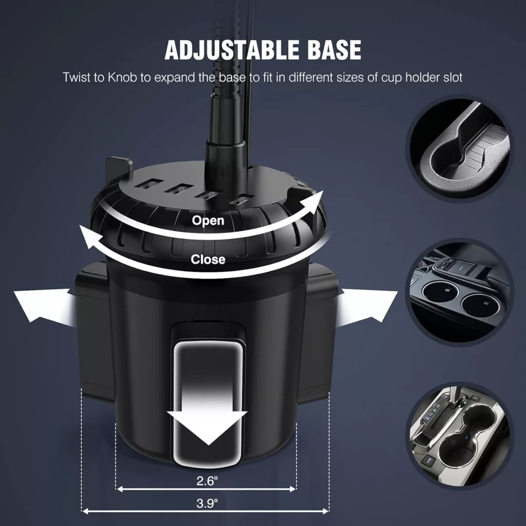 شارژر فندکی 15.5 وات سوپوونیک مدل ICH-64 به همراه هولدر لیوانی