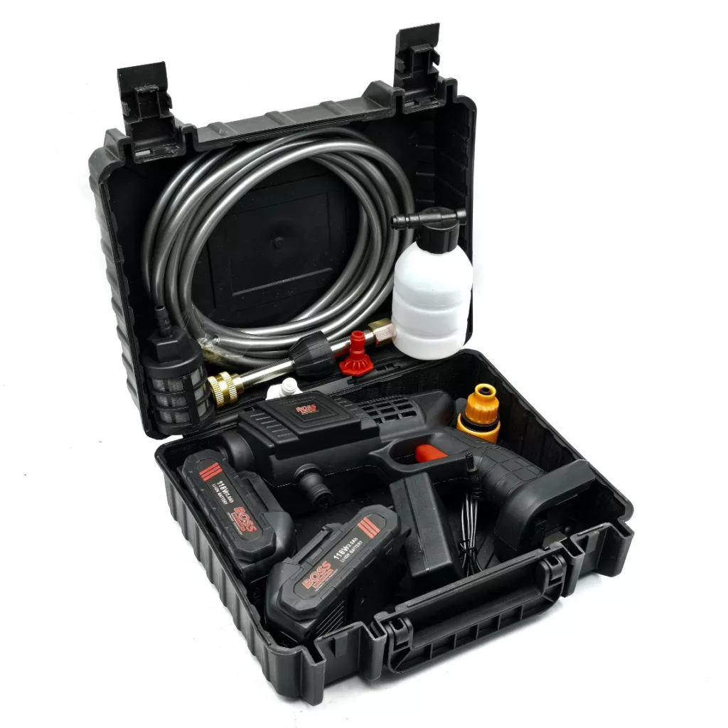 کارواش و سمپاش شارژی 6.5 بار 118 وات باس مدل BS2204 مجموعه 10 عددی