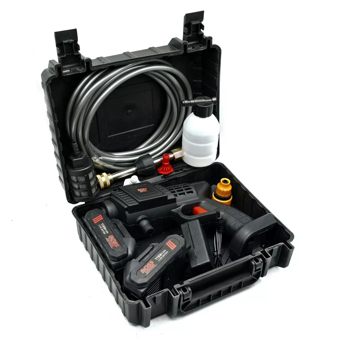 کارواش و سمپاش شارژی 6.5 بار 118 وات باس مدل BS2204 مجموعه 10 عددی