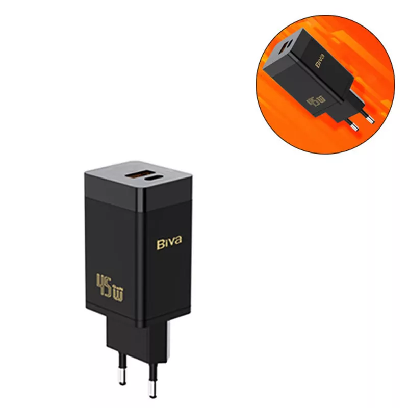 شارژر دیواری 45 وات بیوا مدل HC-15 به همراه کابل USB-C