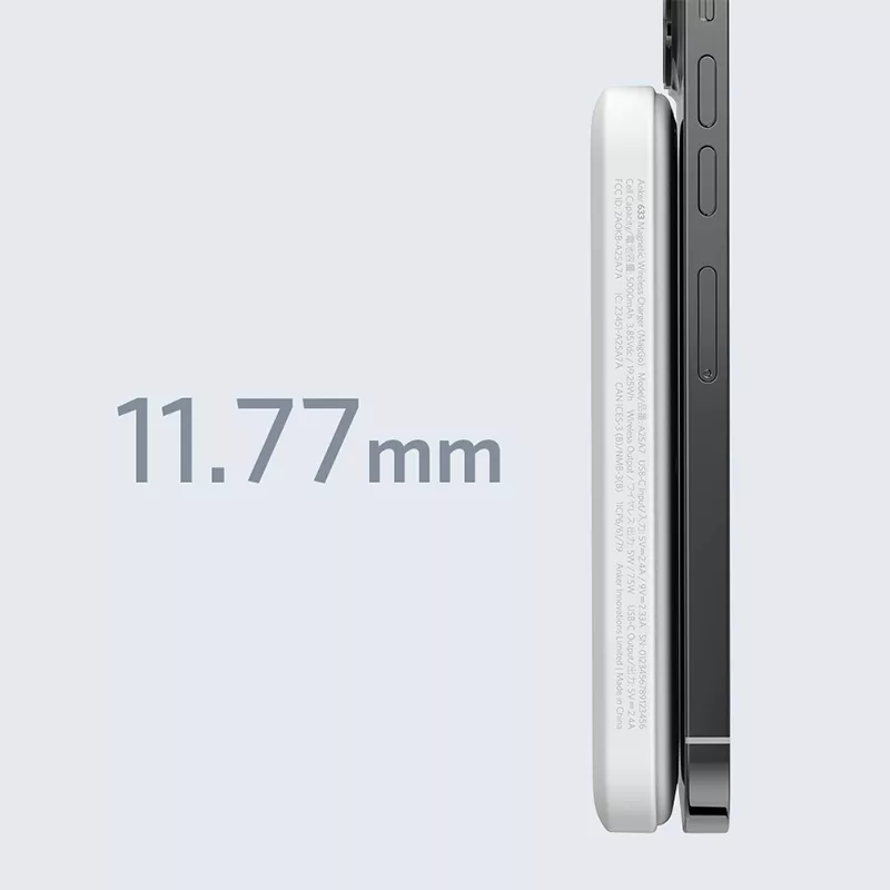 شارژر بی سیم انکر مدل A25A7 633 MagGo به همراه شارژر دیواری 25 واتی