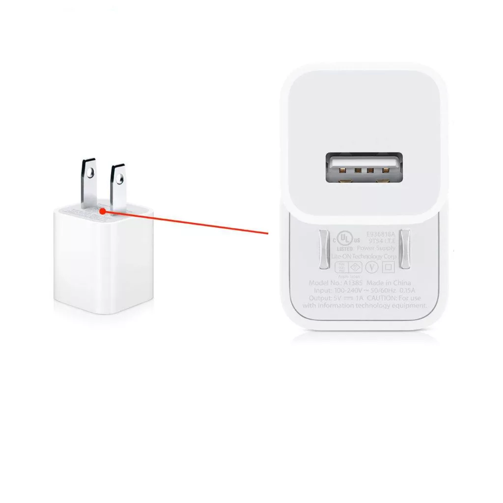 شارژر دیواری مدل A1385 به همراه کابل تبدیل لایتنینگ