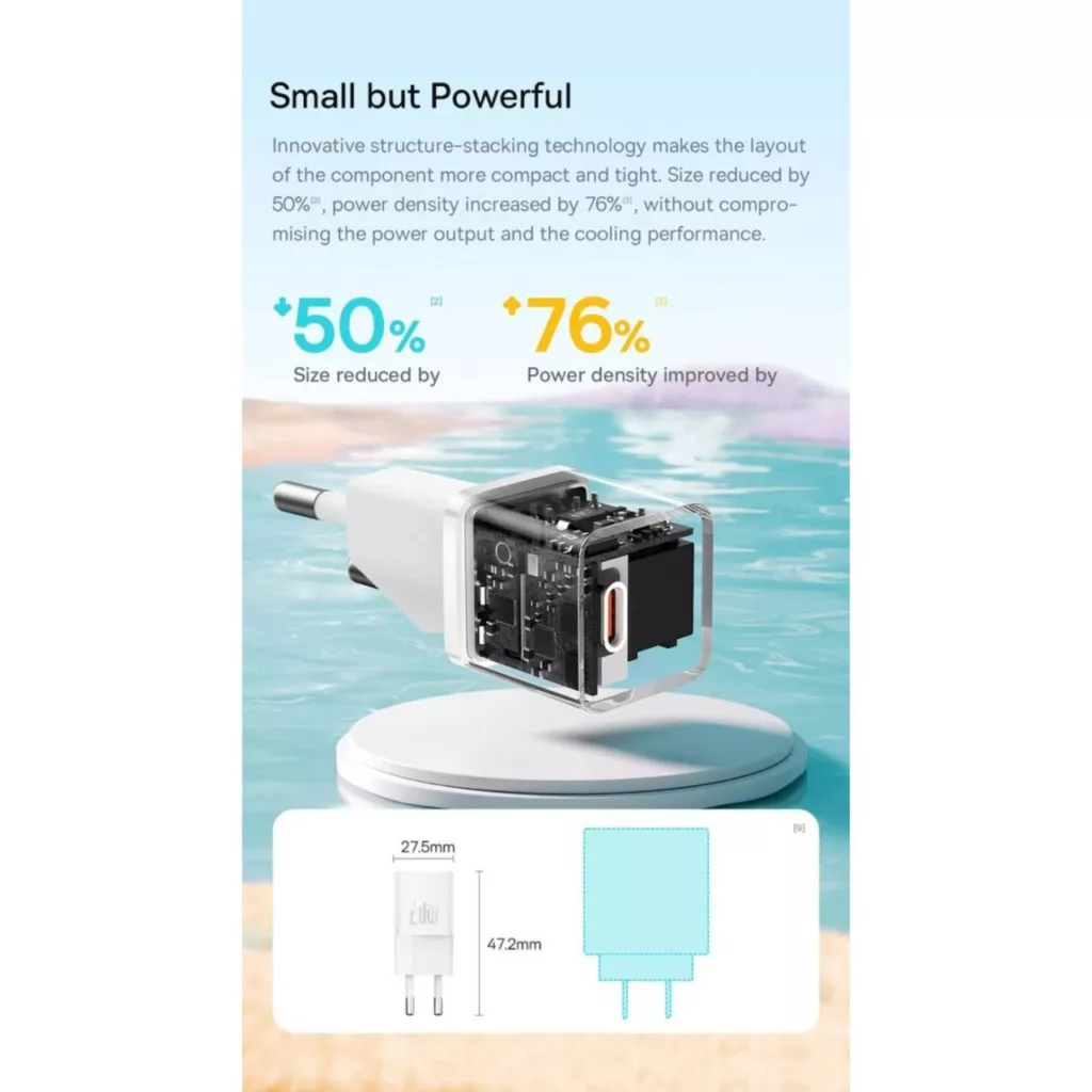 شارژر دیواری 20 وات بیسوس مدل CCGAN20E5-M