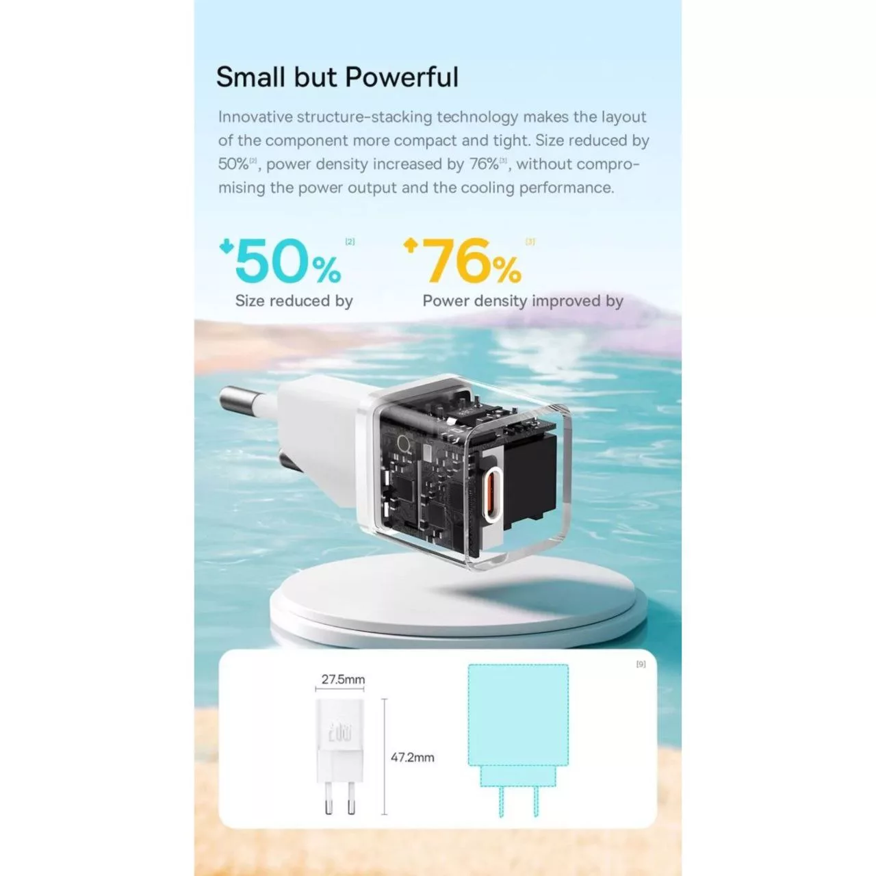 شارژر دیواری 20 وات بیسوس مدل CCGAN20E5-M