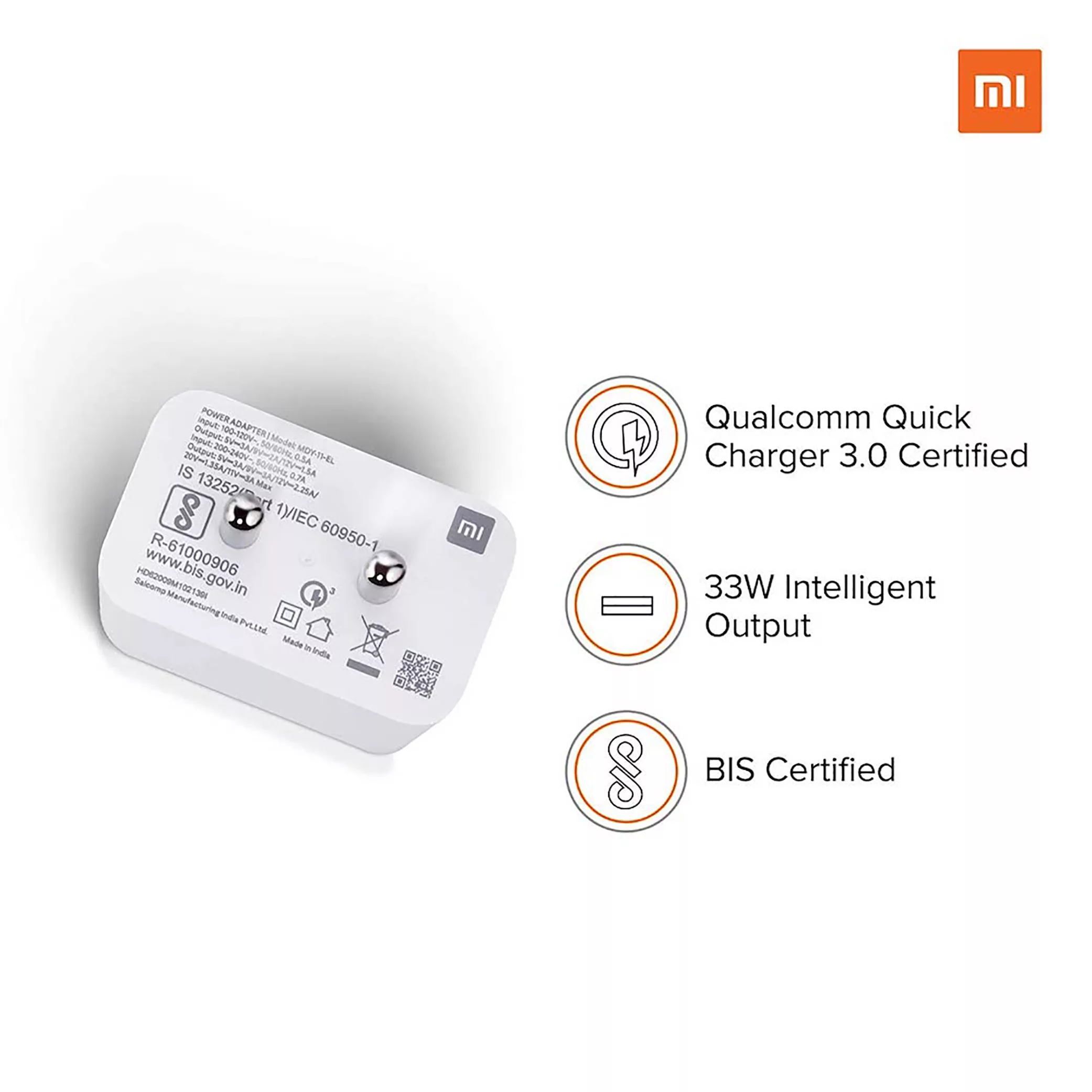 شارژر دیواری شیائومی مدل MDY-11-EL به همراه کابل تبدیل USB-C