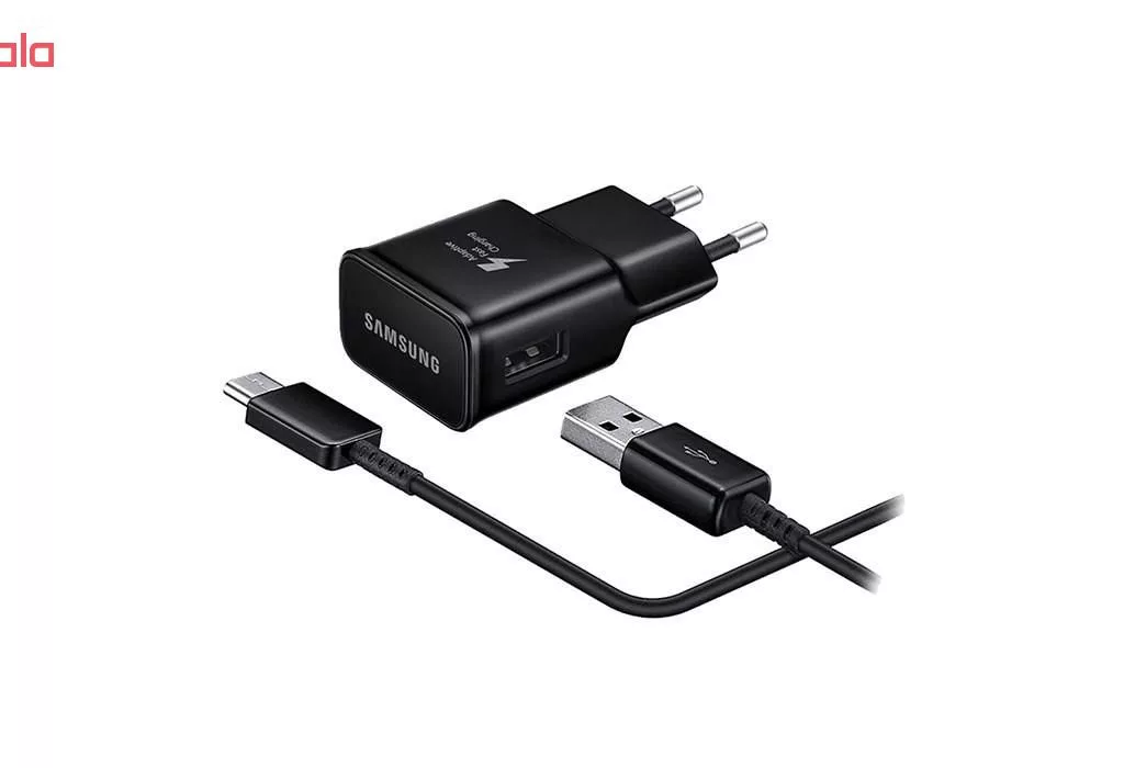 شارژر دیواری سامسونگ مدل EP-TA20EBECGWW به همراه کابل تبدیل USB-C