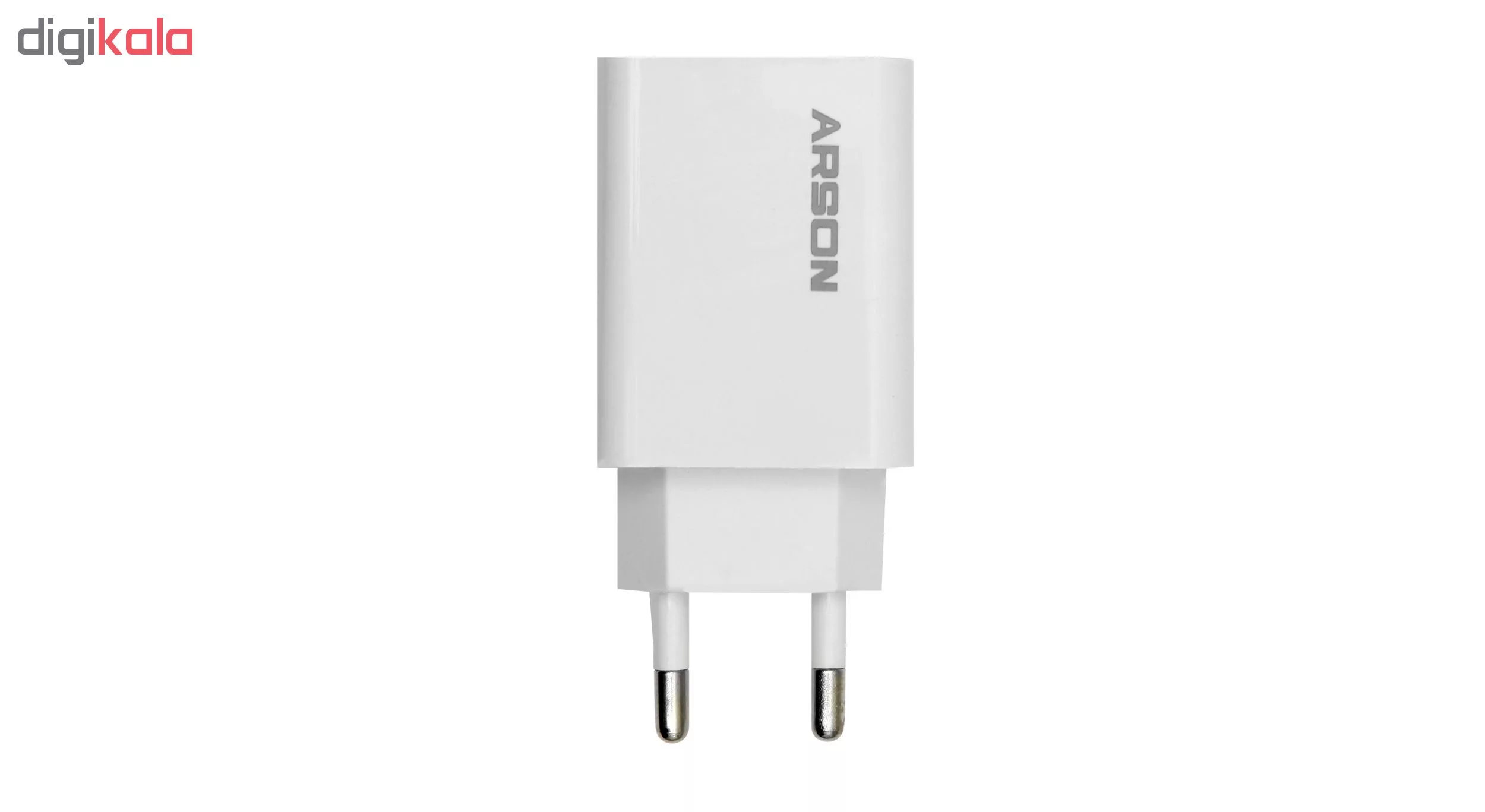 شارژر دیواری آرسون مدل AN-17 به همراه کابل تبدیل لایتنینگ