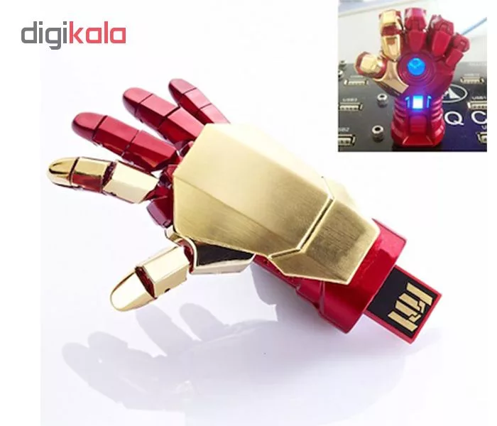 فلش مموری طرح دست مرد آهنی مدل Ul-Hk01 ظرفیت 8 گیگابایت