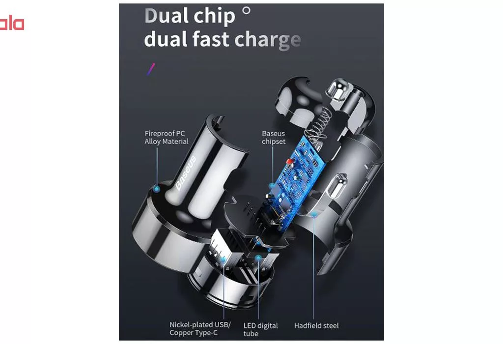 شارژر فندکی باسئوس مدل BS-C20A