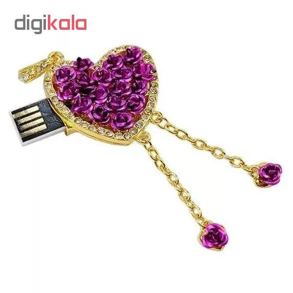 فلش مموری طرح قلب گلدار مدل Hrf01 ظرفیت 8 گیگابایت