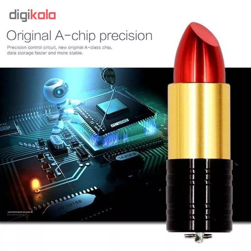 فلش مموری پرلیت یو اس بی طرح رژ لب مدل 3-UM39 ظرفیت 16 گیگابایت