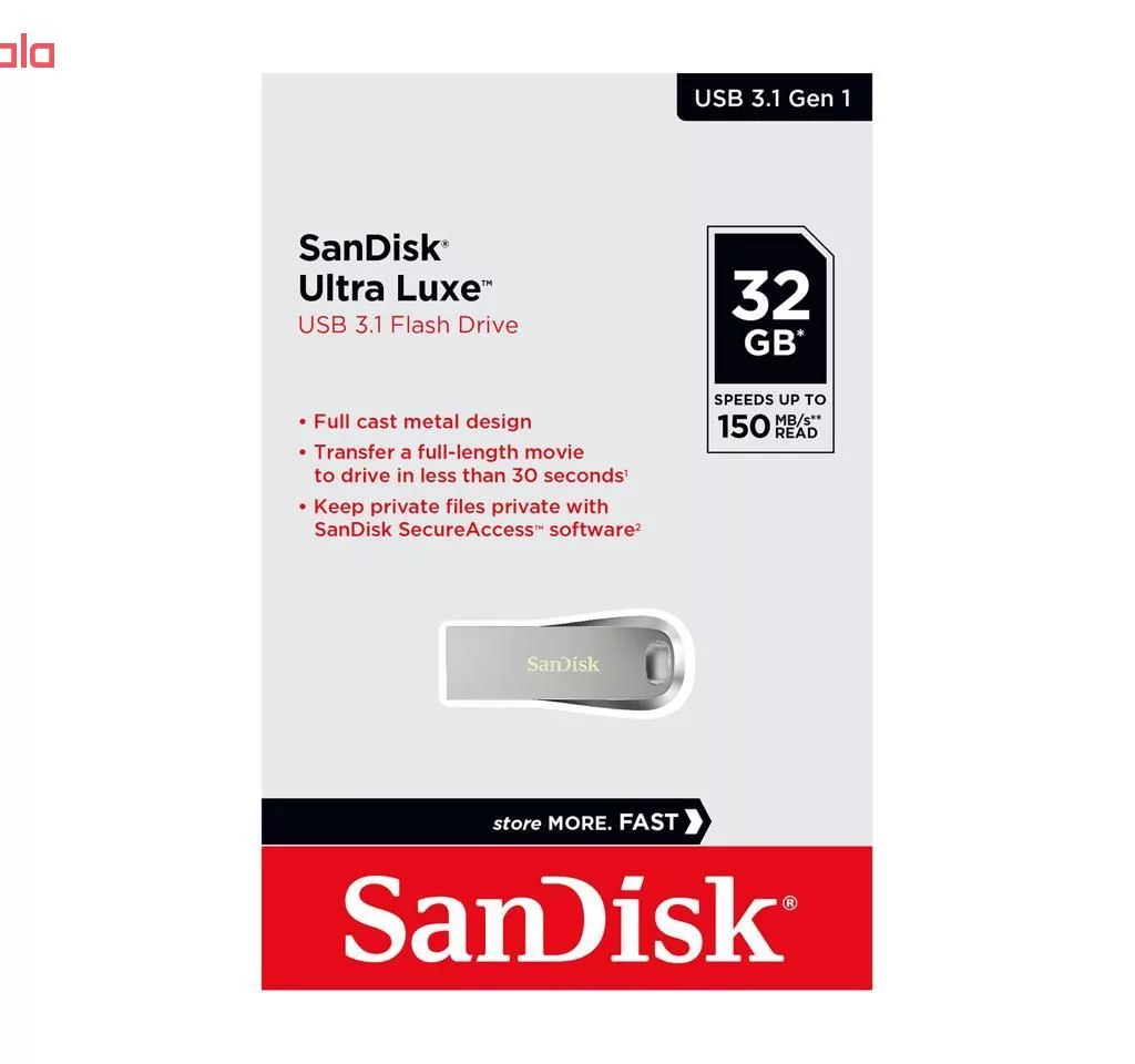 فلش مموری سن دیسک مدل Ultra Luxe ظرفیت 32 گیگابایت