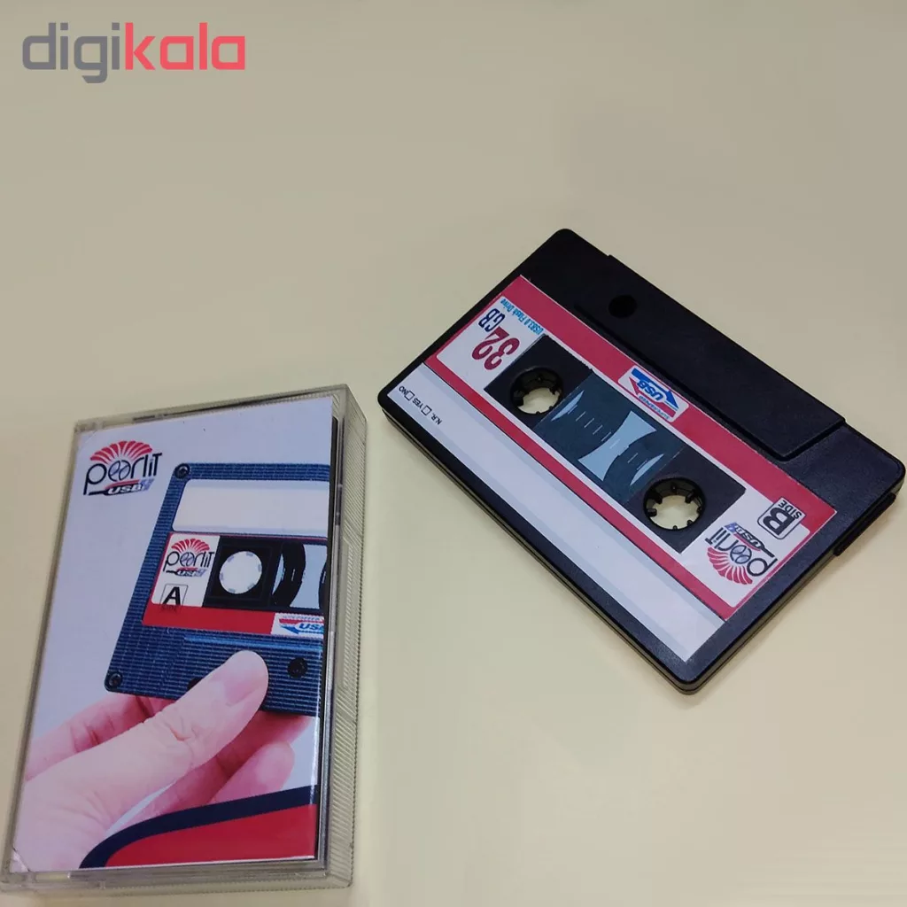 فلش مموری پرلیت یو اس بی طرح نوار کاست مدل C-67-3 ظرفیت 32 گیگابایت