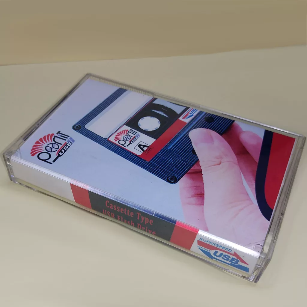 فلش مموری پرلیت یو اس بی طرح نوار کاست مدل C-67 ظرفیت 128 گیگابایت