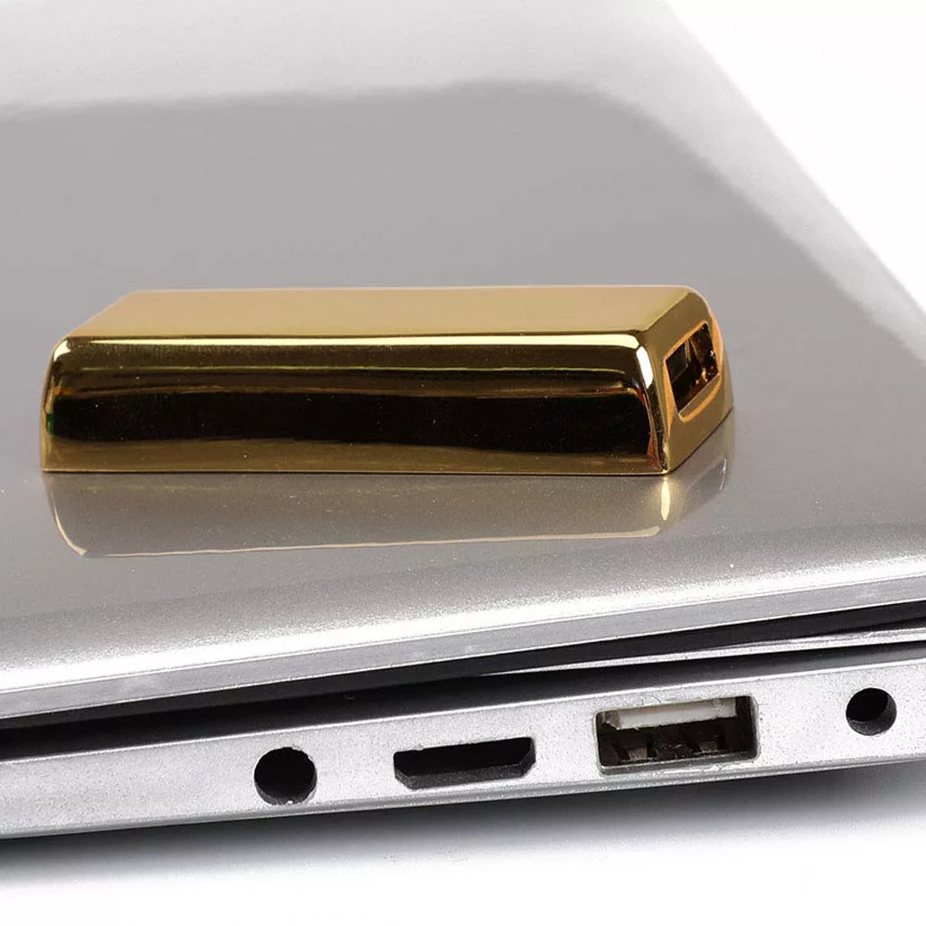 فلش مموری پرلیت یو اس بی طرح شمش طلا کد UM-65 ظرفیت 128گیگابایت