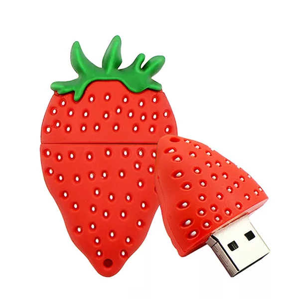 فلش مموری طرح توت فرنگی مدل Ul-Pv-Strabe01 ظرفیت64گیگابایت