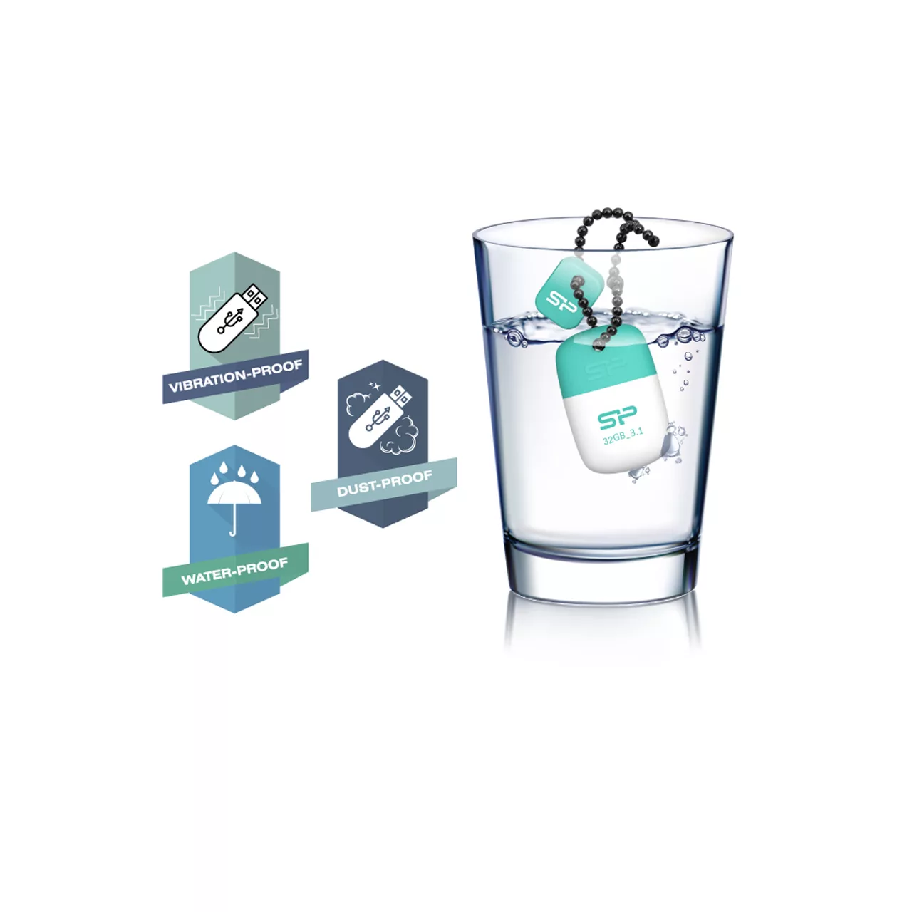 فلش مموری سیلیکون پاور مدل Jewel J07 ظرفیت 32 گیگابایت